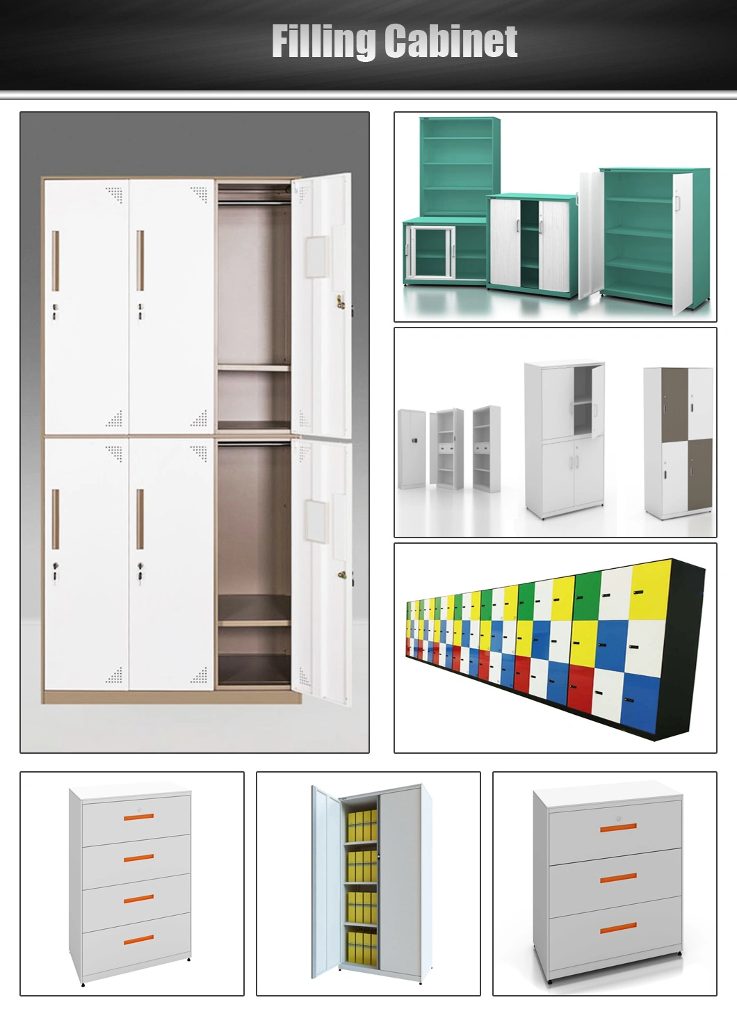 Factory Modern Steel File Cabinet Storage Cabinet for Office with High Quality SGS
