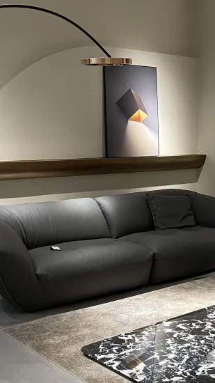 Living Room Furniture Light 3 Seats L Shape Italian Style Modern Set Sectional Home Office Hotel Apartment Fabric Sofa