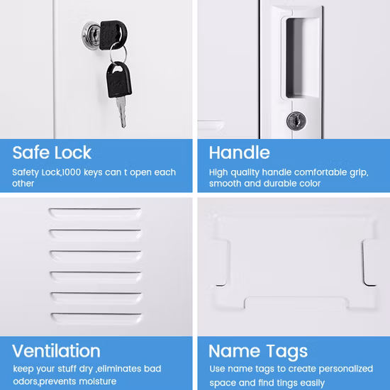 Cartmay Lockers Metal Steel Smart Lock Gym Storage Password Filing