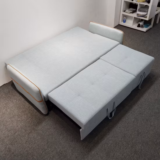 Modern Office Living Room Furniture Yellow Leather/Fabric Sofa